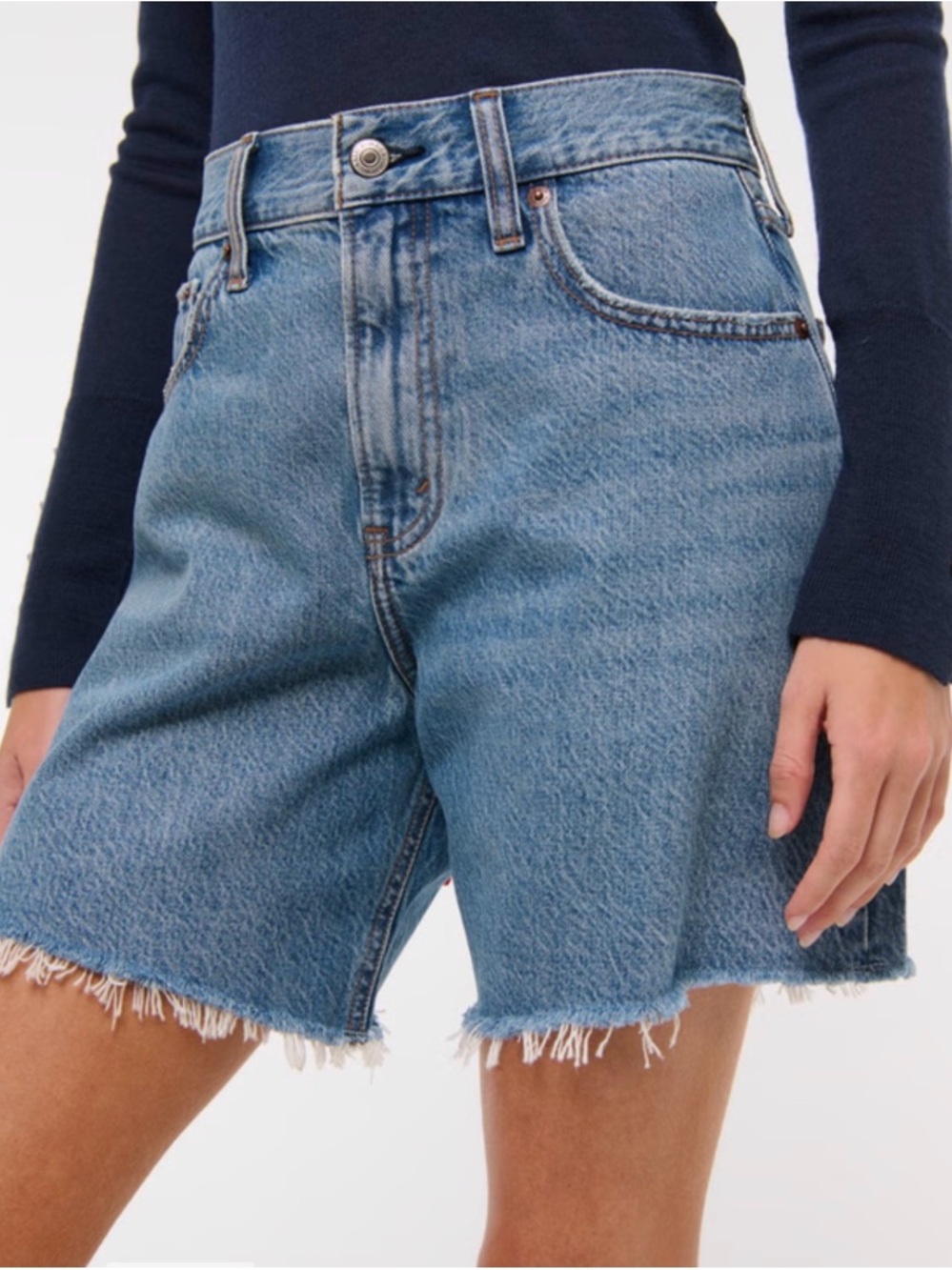 NWT ABERCROMBIE & FITCH THE LOOSE HOGH RISE SHORTS ✨🤍 - Picture 5 of 7